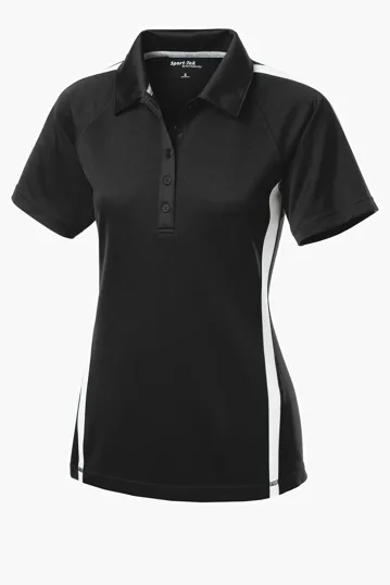 Sport-Tek Women's PosiCharge Micro-Mesh Colorblock Polo — view 3