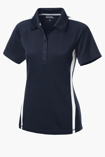 Sport-Tek Women's PosiCharge Micro-Mesh Colorblock Polo — view 5