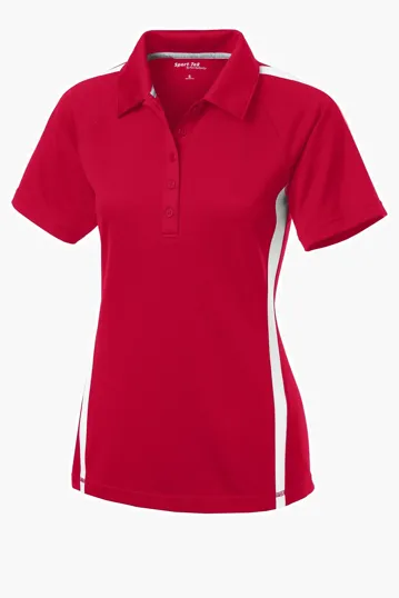 Sport-Tek Women's PosiCharge Micro-Mesh Colorblock Polo — view 6