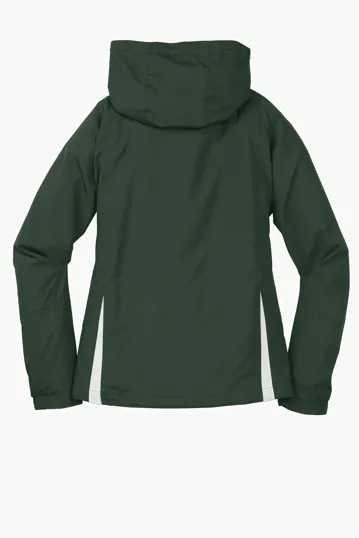 Sport-Tek Women's Colorblock Hooded Raglan Jacket — view 11