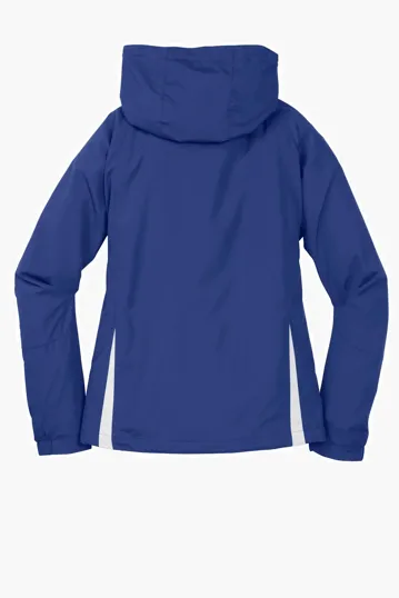 Sport-Tek Women's Colorblock Hooded Raglan Jacket — view 17