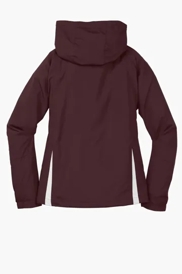 Sport-Tek Women's Colorblock Hooded Raglan Jacket — view 12