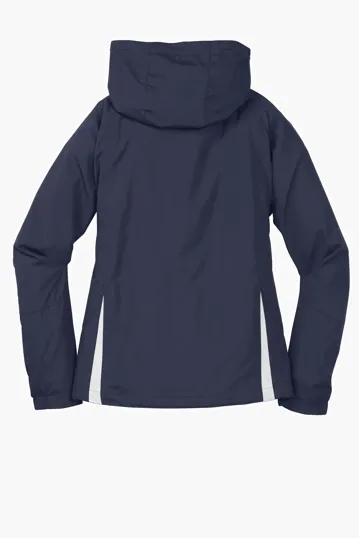 Sport-Tek Women's Colorblock Hooded Raglan Jacket — view 15