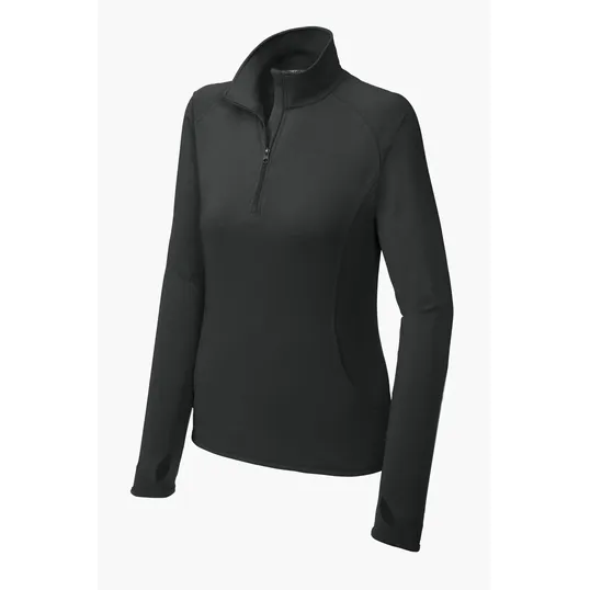 Sport-Tek Women's Sport-Wick Stretch 1/4-Zip Pullover — view 2