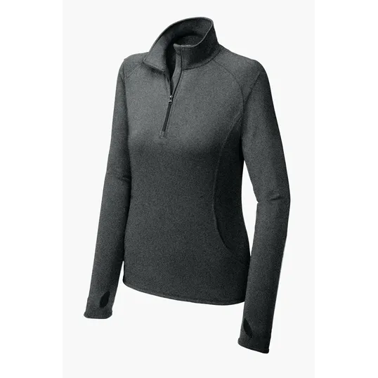 Sport-Tek Women's Sport-Wick Stretch 1/4-Zip Pullover — view 3