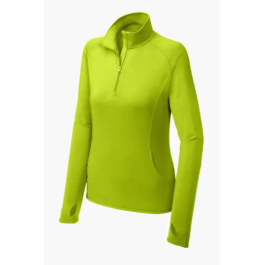 Sport-Tek Women's Sport-Wick Stretch 1/4-Zip Pullover — view 4