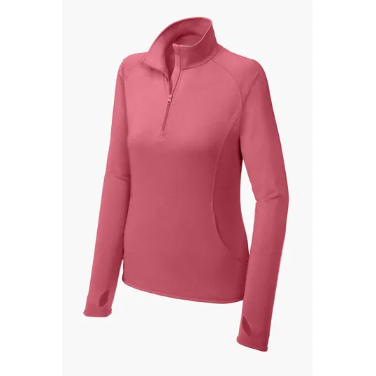 Sport-Tek Women's Sport-Wick Stretch 1/4-Zip Pullover — view 5