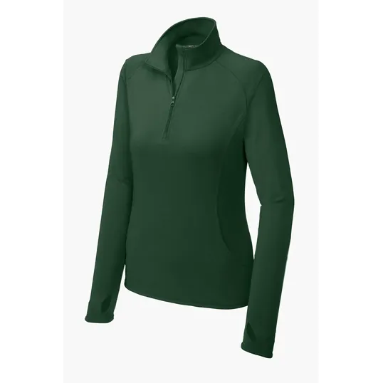 Sport-Tek Women's Sport-Wick Stretch 1/4-Zip Pullover — view 6