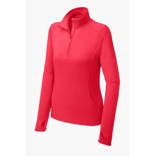 Sport-Tek Women's Sport-Wick Stretch 1/4-Zip Pullover — view 7