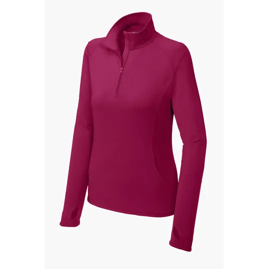 Sport-Tek Women's Sport-Wick Stretch 1/4-Zip Pullover — view 10