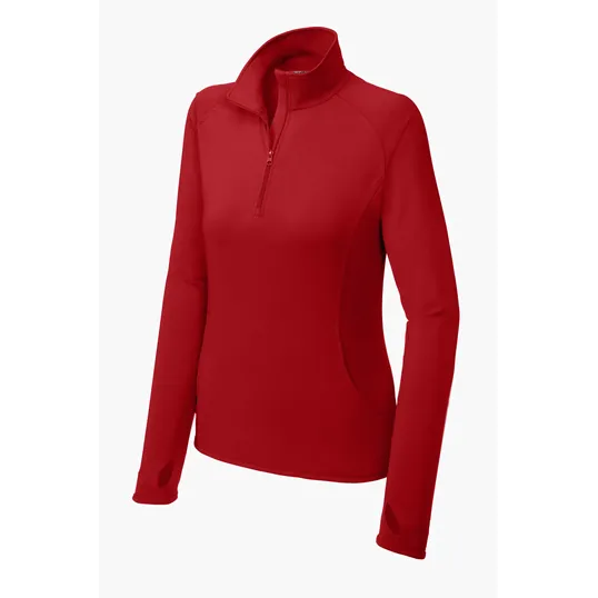 Sport-Tek Women's Sport-Wick Stretch 1/4-Zip Pullover — view 12