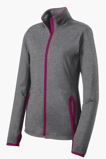 Sport-Tek Women's Sport-Wick Stretch Contrast Full-Zip Jacket — view 8