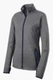 Sport-Tek Women's Sport-Wick Stretch Contrast Full-Zip Jacket — view 9