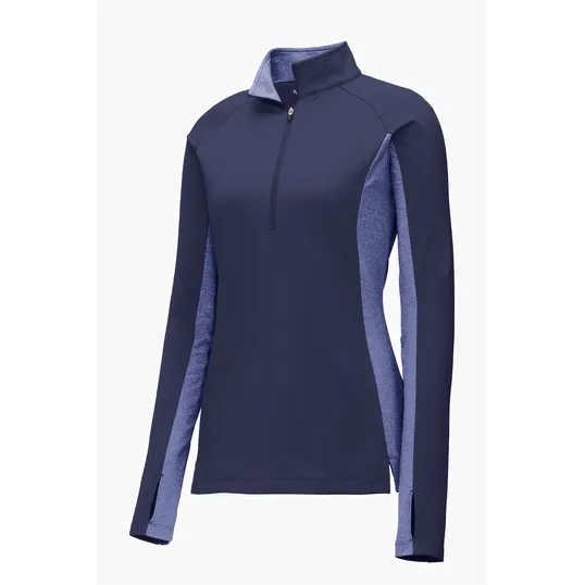 Sport-Tek Women's Sport-Wick Stretch Contrast 1/4-Zip Pullover — view 4