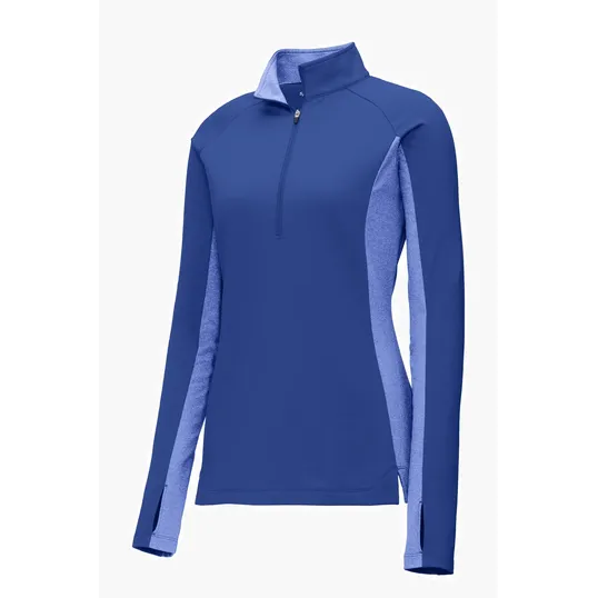 Sport-Tek Women's Sport-Wick Stretch Contrast 1/4-Zip Pullover — view 5