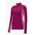 Sport-Tek Women's Sport-Wick Stretch Contrast 1/4-Zip Pullover — view 3