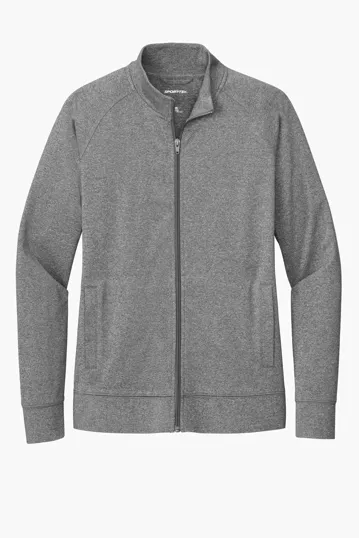 Sport-Tek Women's Sport-Wick Stretch Full-Zip Cadet Jacket — view 3