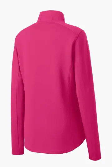 Sport-Tek Women's Sport-Wick Textured 1/4-Zip Pullover — view 12