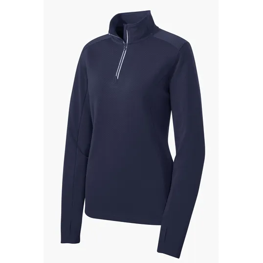 Sport-Tek Women's Sport-Wick Textured 1/4-Zip Pullover — view 6