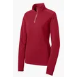 Sport-Tek Women's Sport-Wick Textured 1/4-Zip Pullover — view 3