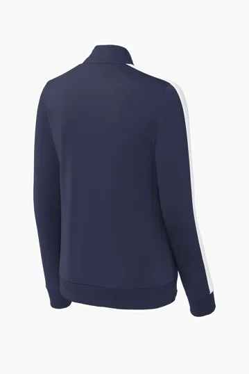 Sport-Tek Women's Tricot Sleeve Stripe Track Jacket — view 8