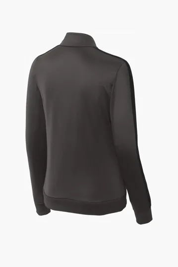 Sport-Tek Women's Tricot Sleeve Stripe Track Jacket — view 11
