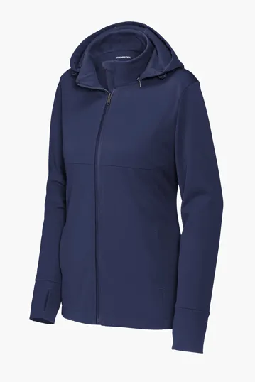 Sport-Tek Women's Hooded Soft Shell Jacket — view 4