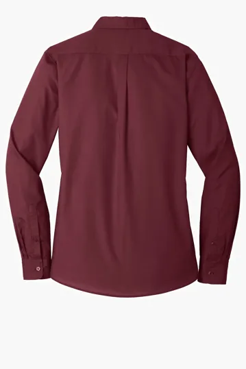 Port Authority Women's Long Sleeve Carefree Poplin Shirt — view 13