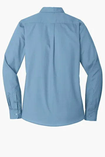 Port Authority Women's Long Sleeve Carefree Poplin Shirt — view 14