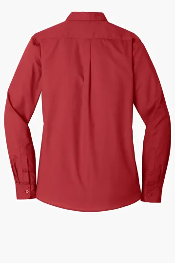 Port Authority Women's Long Sleeve Carefree Poplin Shirt — view 18