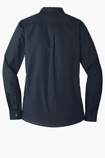 Port Authority Women's Long Sleeve Carefree Poplin Shirt — view 19