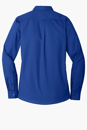Port Authority Women's Long Sleeve Carefree Poplin Shirt — view 20