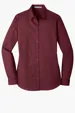 Port Authority Women's Long Sleeve Carefree Poplin Shirt — view 2