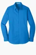 Port Authority Women's Long Sleeve Carefree Poplin Shirt — view 4