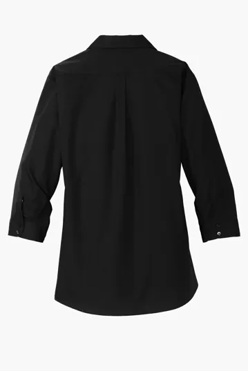 Port Authority Women's 3/4-Sleeve Carefree Poplin Shirt — view 5