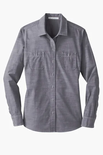 Port Authority Women's Slub Chambray Shirt — view 4