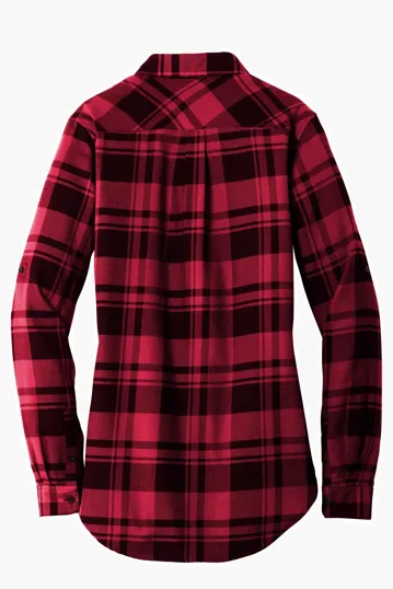 Port Authority Women's Plaid Flannel Tunic — view 8