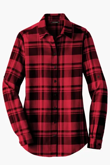 Port Authority Women's Plaid Flannel Tunic — view 2