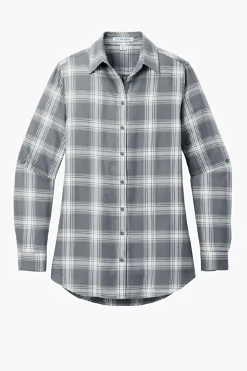 Port Authority Women's Plaid Flannel Tunic — view 3