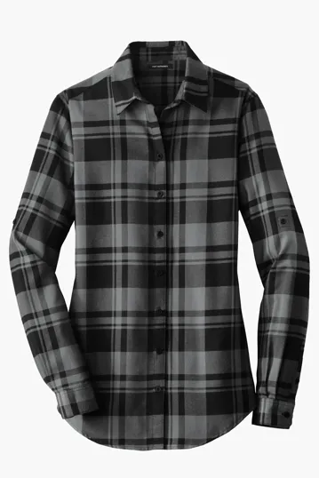 Port Authority Women's Plaid Flannel Tunic — view 4