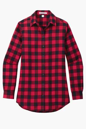 Port Authority Women's Plaid Flannel Tunic — view 5