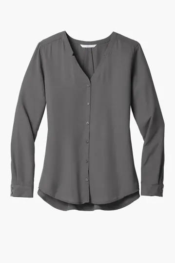 Port Authority Women's Long Sleeve Button-Front Blouse — view 3