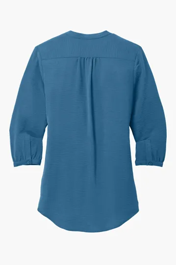 Port Authority Women's 3/4-Sleeve Textured Crepe Tunic — view 6