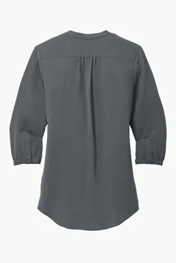 Port Authority Women's 3/4-Sleeve Textured Crepe Tunic — view 8