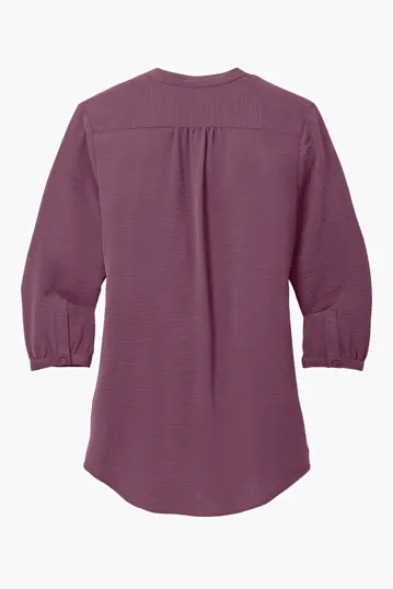 Port Authority Women's 3/4-Sleeve Textured Crepe Tunic — view 9
