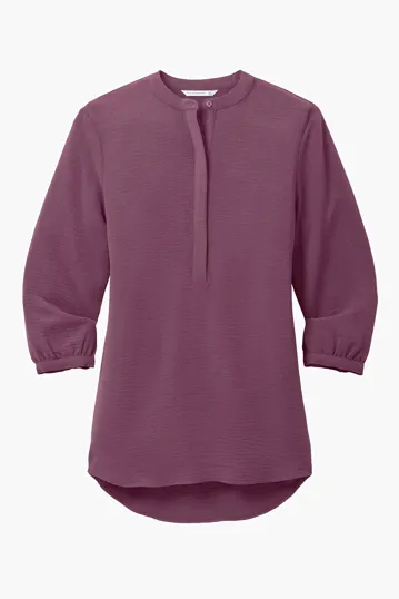 Port Authority Women's 3/4-Sleeve Textured Crepe Tunic — view 5