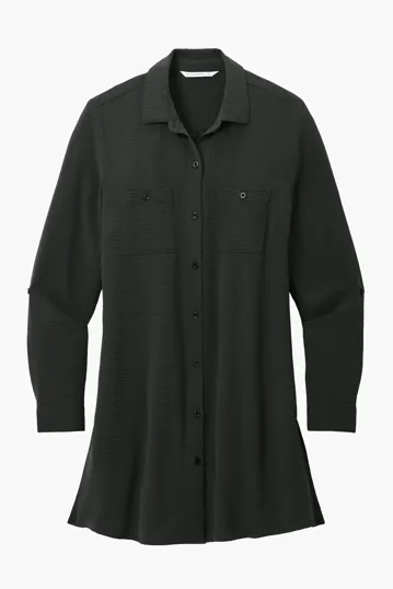 Port Authority Women's Textured Crepe Long Tunic — view 2
