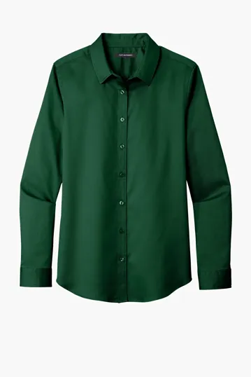 Port Authority Women's Long Sleeve SuperPro React Twill Shirt — view 4
