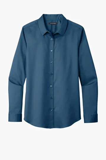 Port Authority Women's Long Sleeve SuperPro React Twill Shirt — view 10