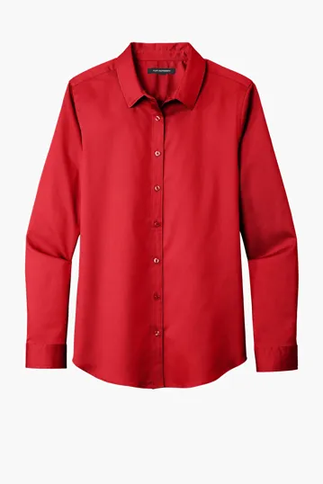 Port Authority Women's Long Sleeve SuperPro React Twill Shirt — view 11